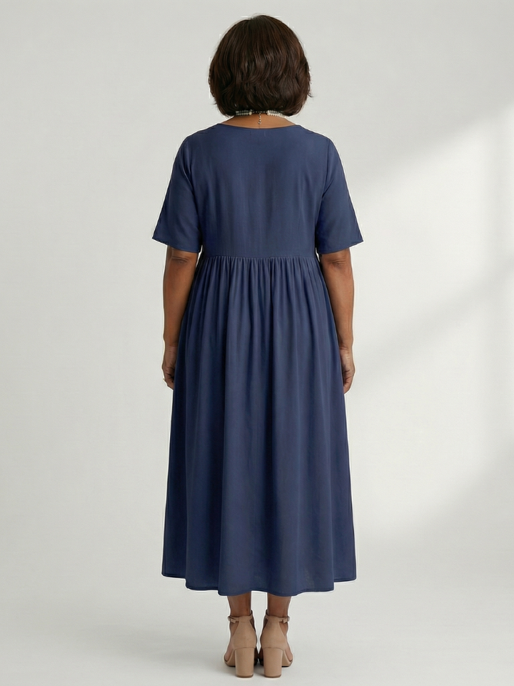 Ciren Simple Gather Midi Dress - Elena Harper