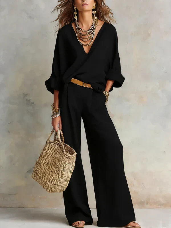 TARA | Coordinated resort with palazzo trousers