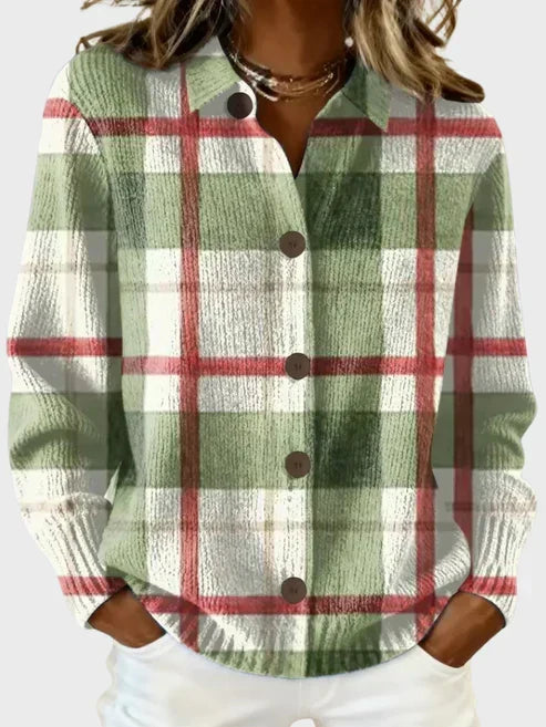Bellatrixae Retro Plaid Cardigan - Elena Harper