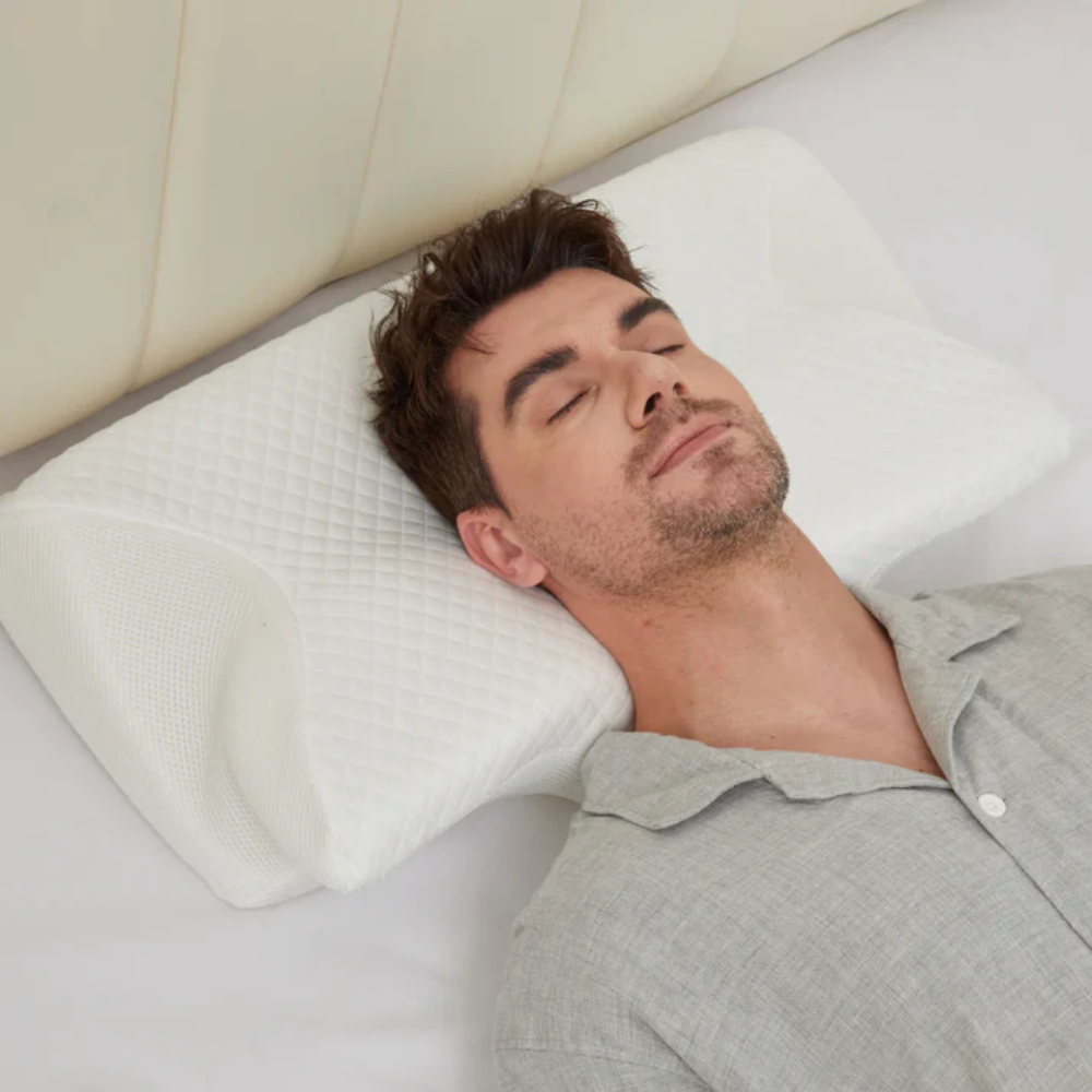 Sleep Apnoea and Snoring Reduction Pillow – Ergonomic Memory Foam Anti-Snoring Pillow for Better Breathing and Deep Sleep Support