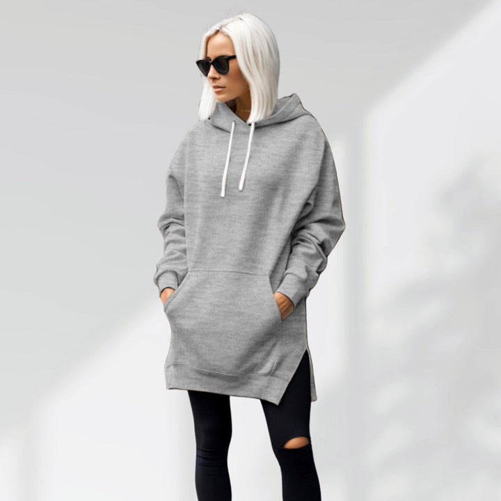 Oversized Hoodie Dress with Soft Brushed Lining - Elena Harper