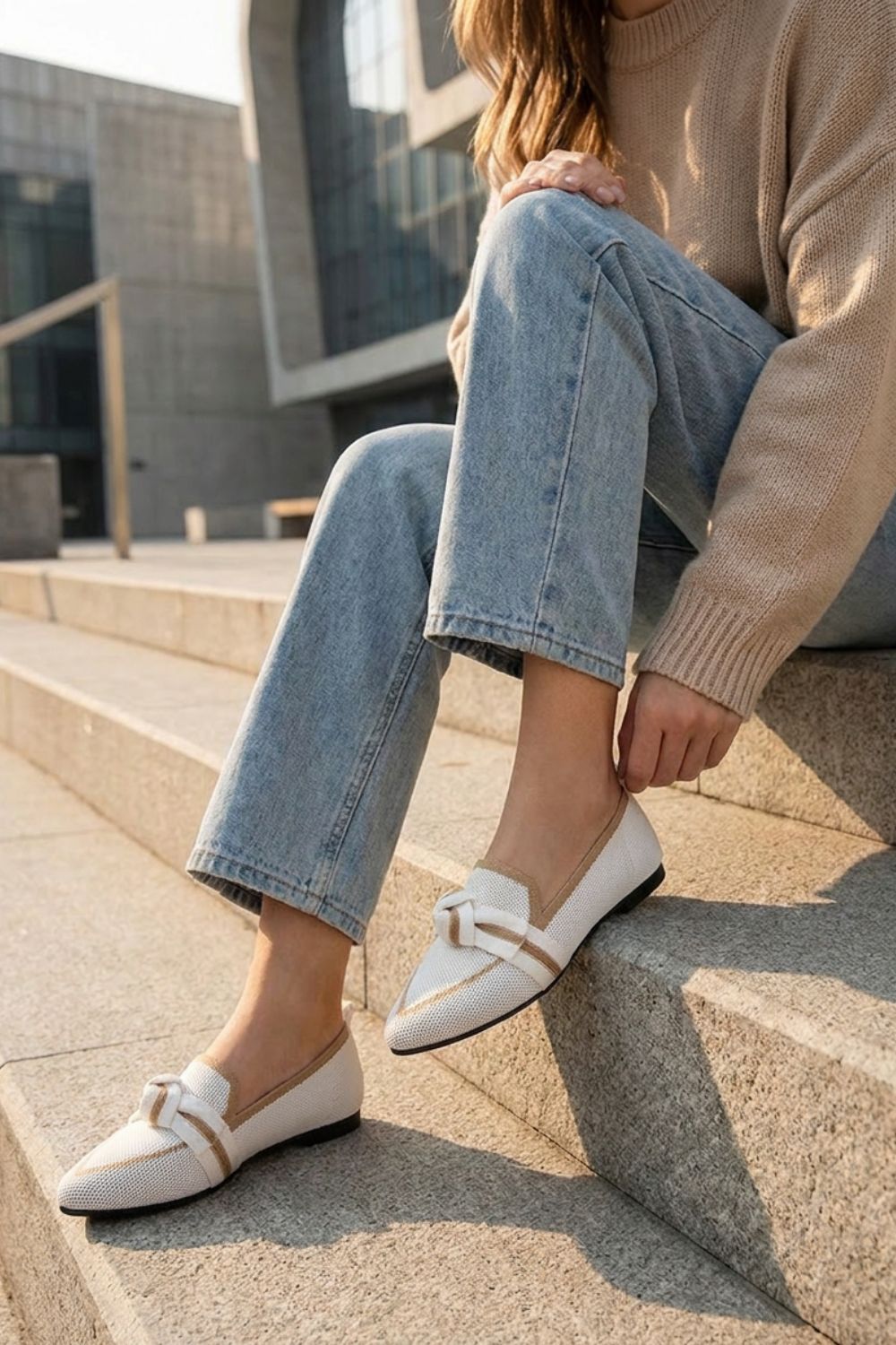 Women's Pointed Loafers | Knit