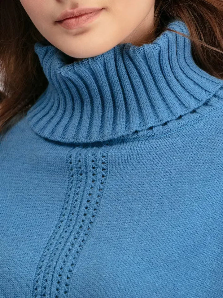 Scarlett | Chic High-Neck Knit Sweater & Loose Pants Set