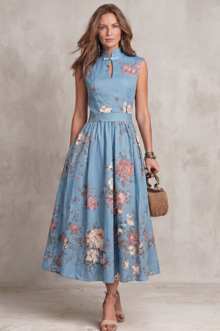 Noirelle – Vintage floral elegance – Midi dress