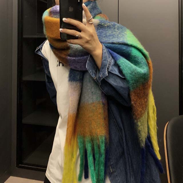 Warm Plaid Scarf