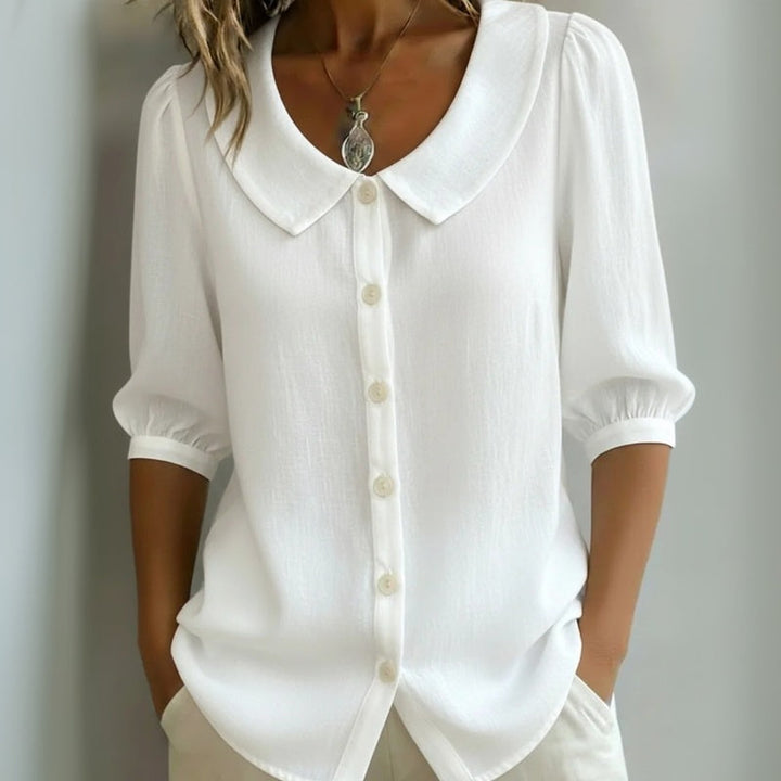 Casual Solid Color Blouse - Elena Harper
