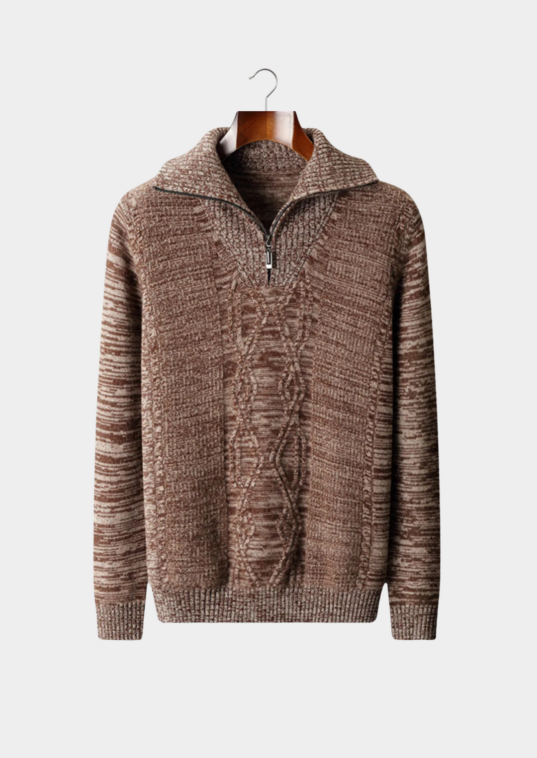 Emma & Rose wool quarter-zip sweater — premium knitwear
