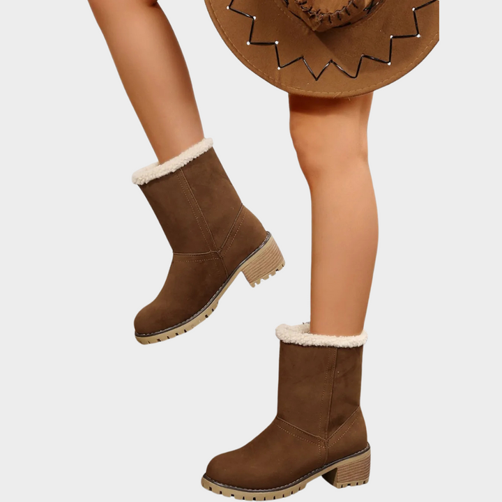 Brynn Winter Boots with Medium Heel - Elena Harper