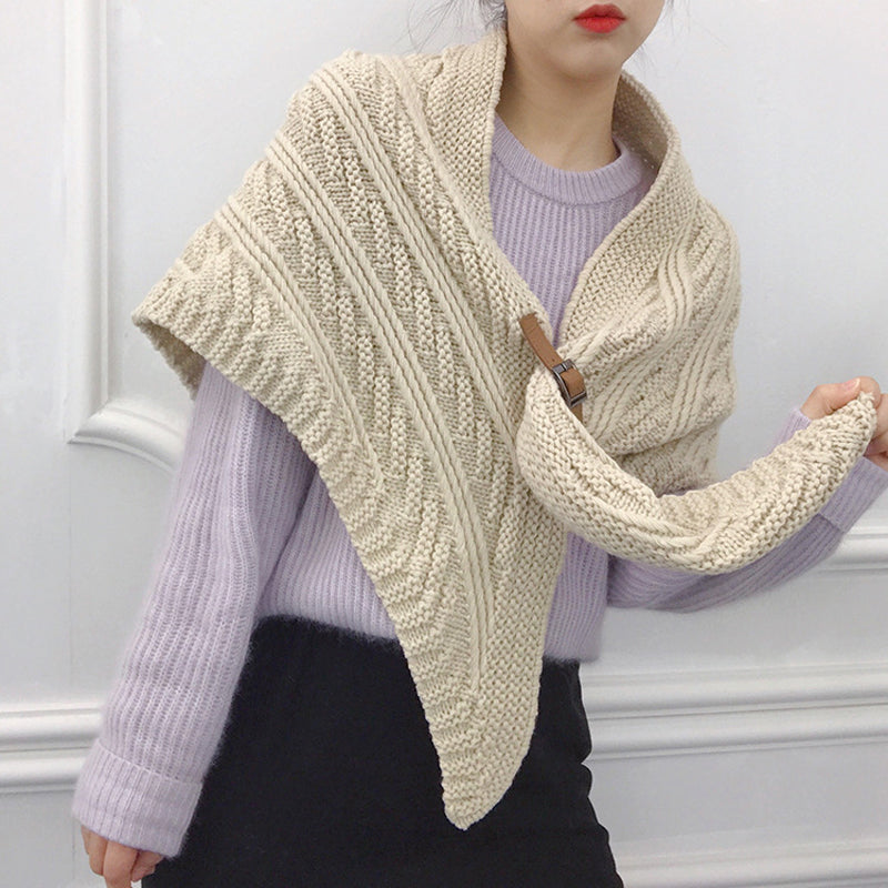 Solid Color Warm Shawl