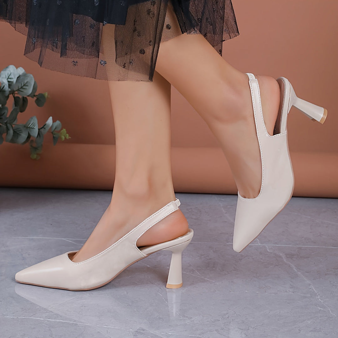 Sophia Elegant Slingback Pointed Heels, view 5 - Elena Harper