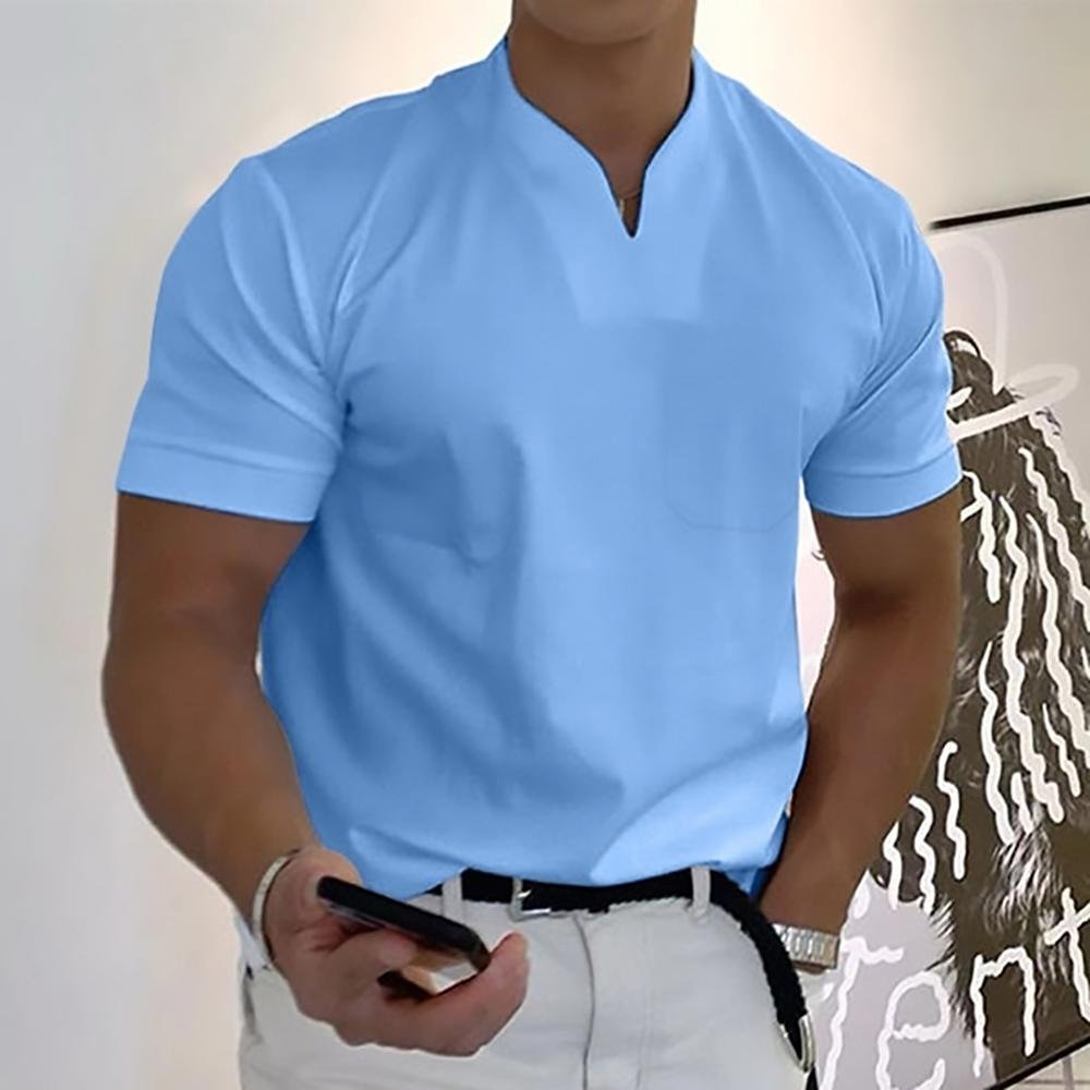 David | Modern Men's Polo Shirt with Textured Collar