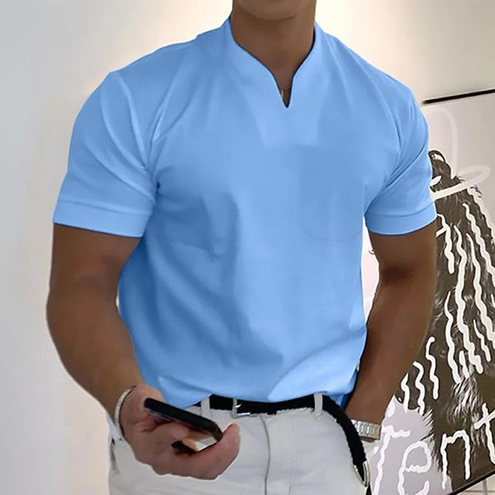 David | Modern Men's Polo Shirt with Textured Collar