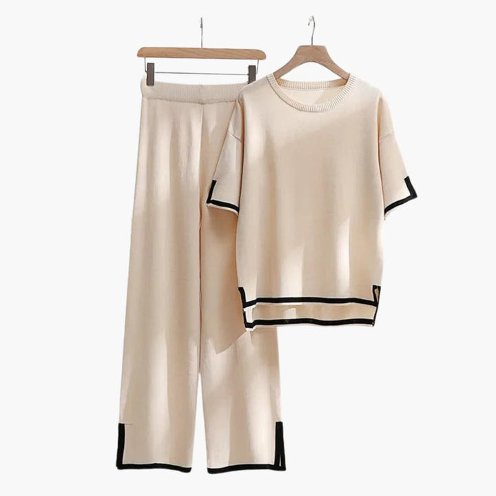 Celine | Casual and Chic Knit Set with Short Sleeves