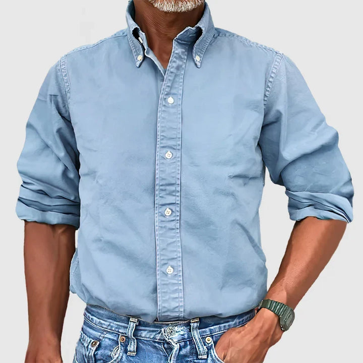 Timeless Classic Men’s Long-Sleeved Shirt – Comfort and Versatility
