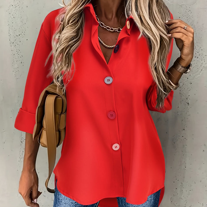CHIC BLOUSE WITH BUTTONS FOR WOMEN