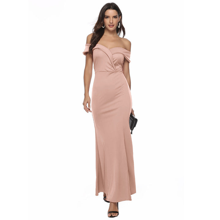 Ladies Evening Dress with Off-the-Shoulder Design EB