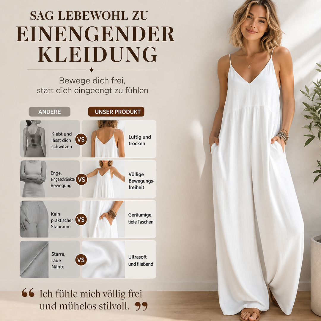 Amarrie Backless Women's Jumpsuit with Delicate Straps, view 10 - Elena Harper