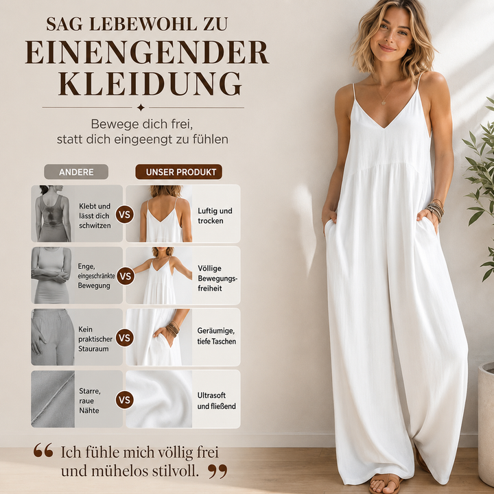 Amarrie Backless Women's Jumpsuit with Delicate Straps, view 10 - Elena Harper
