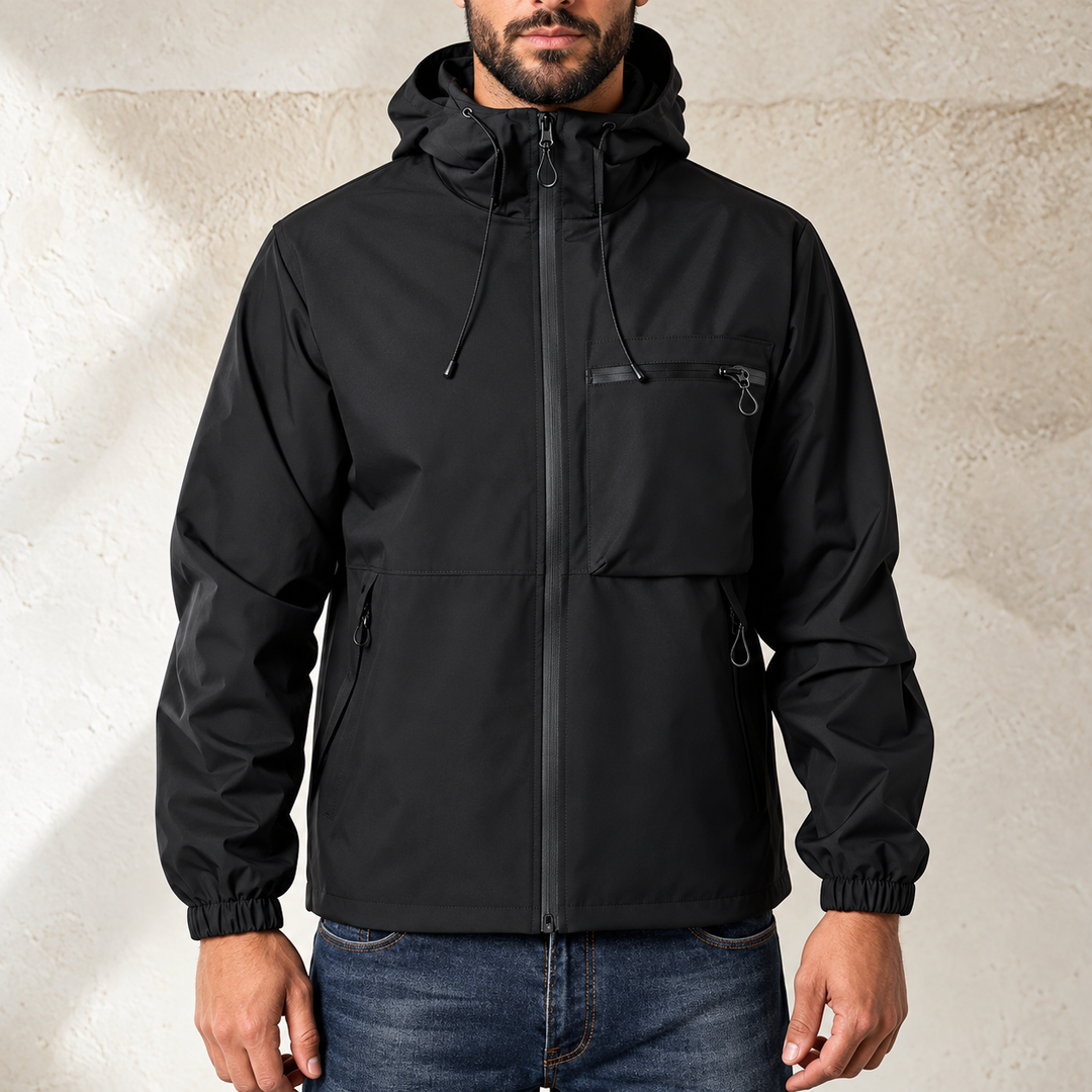 Baleron Waterproof Outdoor Hooded Jacket for Men, view 10 - Elena Harper