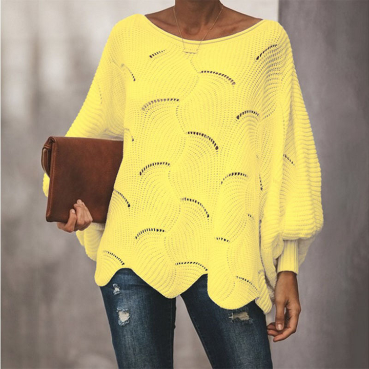 Women's Knitted Sweater – Pullover with Long Sleeves, Warm Sweater for Autumn and Winter