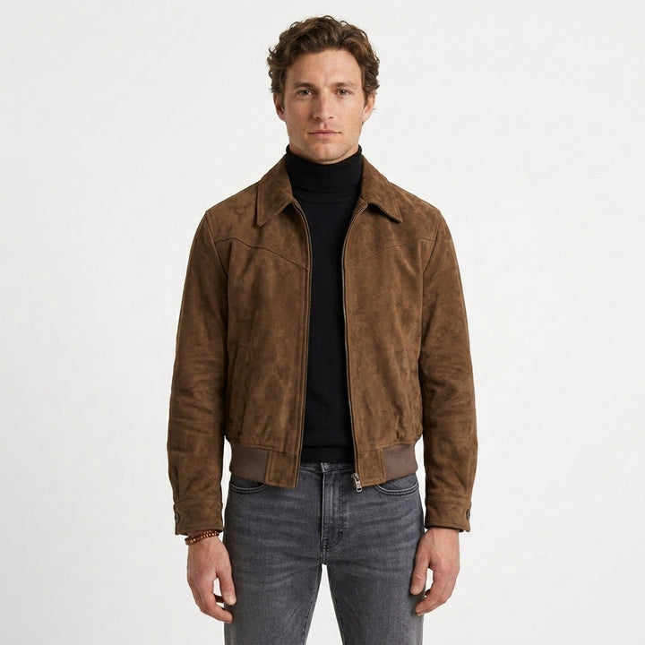 Classic Look Suede Effect Jacket