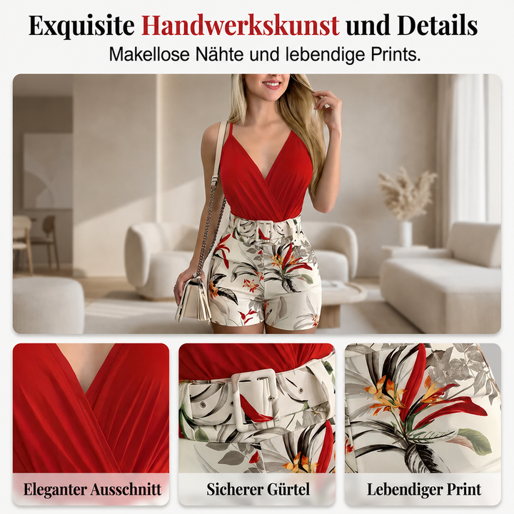 Gramella Tropical Two-Piece Set with V-Neck, view 8 - Elena Harper