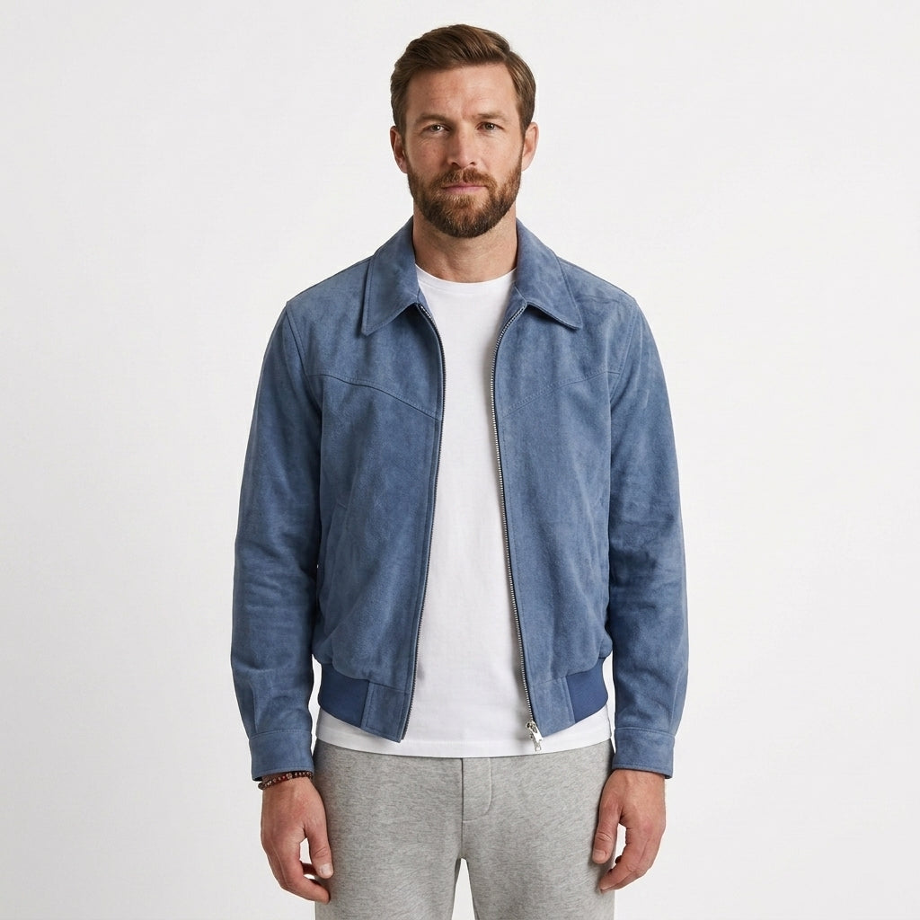 Faux Suede Smart Casual Jacket For Men
