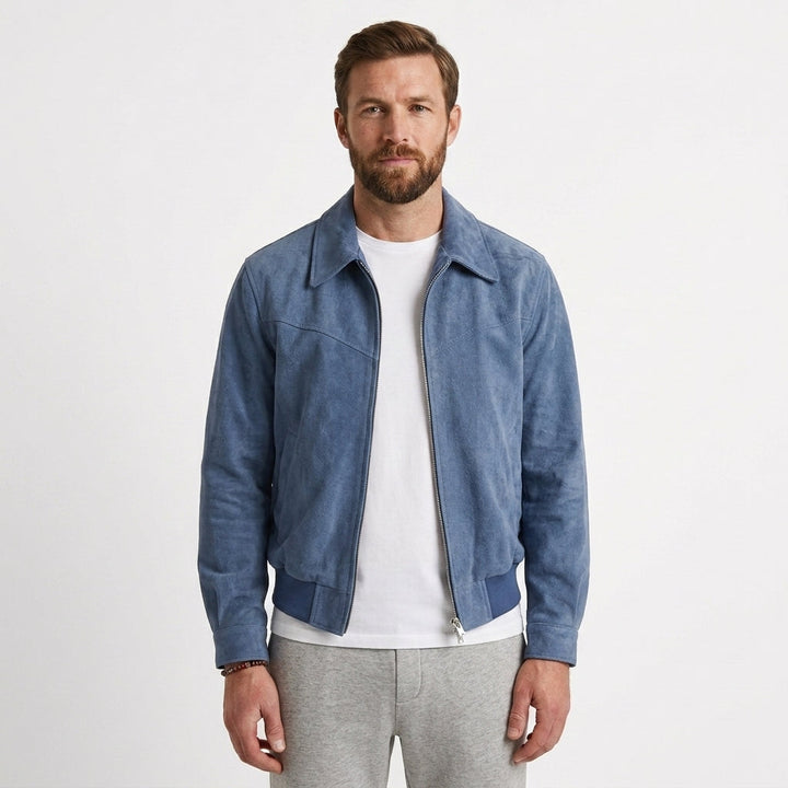 Faux Suede Smart Casual Jacket For Men