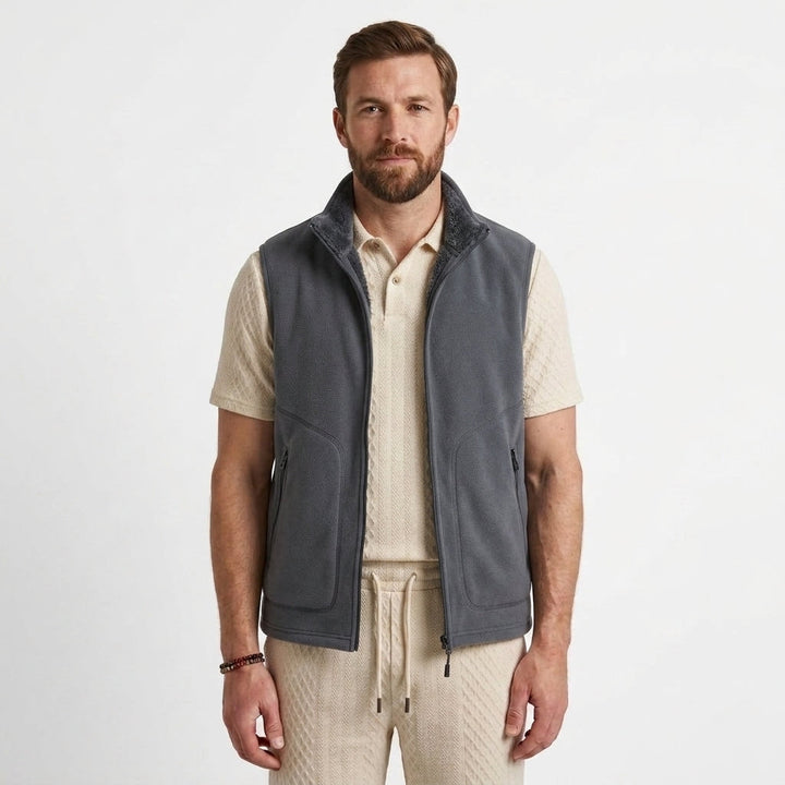 Fur-Lined Zip Gilet For Men
