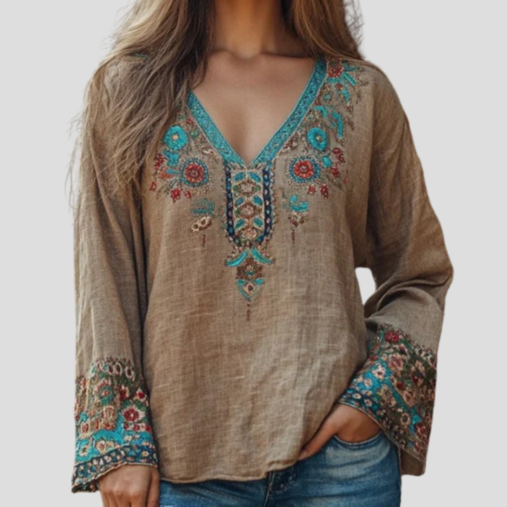 Embroidered Women's Blouse – Light and Refined