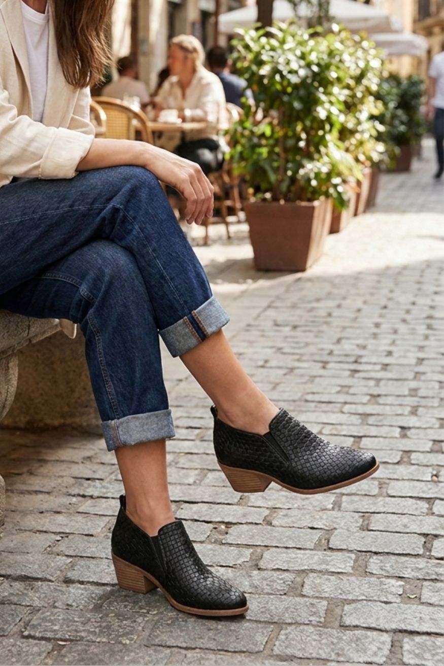 Women's Structured Loafers | Low Block Heel