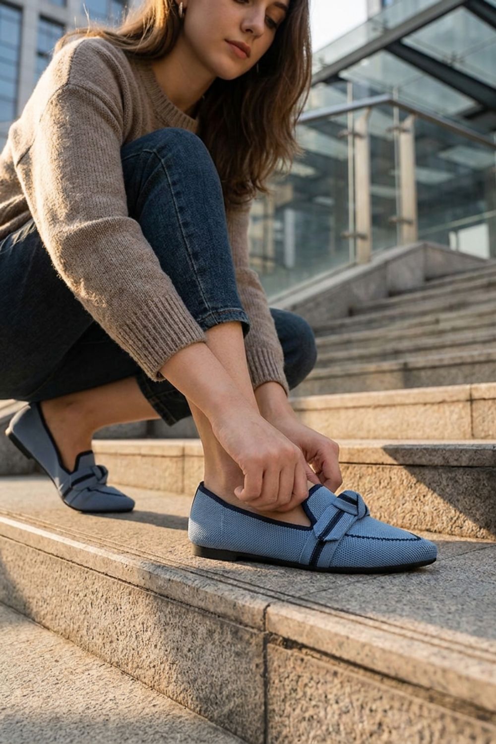 Women's Pointed Loafers | Knit