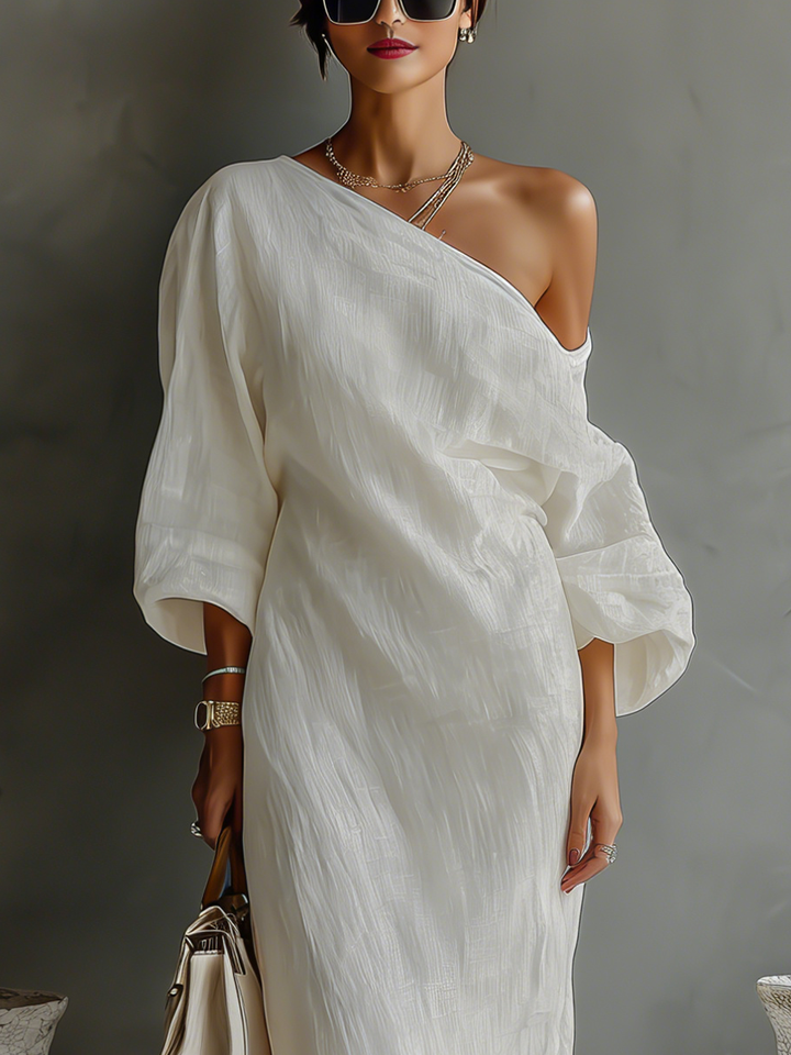 One Shoulder Flowy Maxi Dress