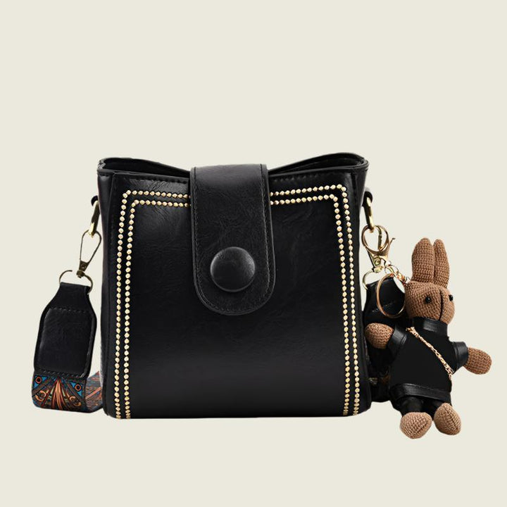 Small square women's bag in soft PU – Retro style and trendy for everyday use