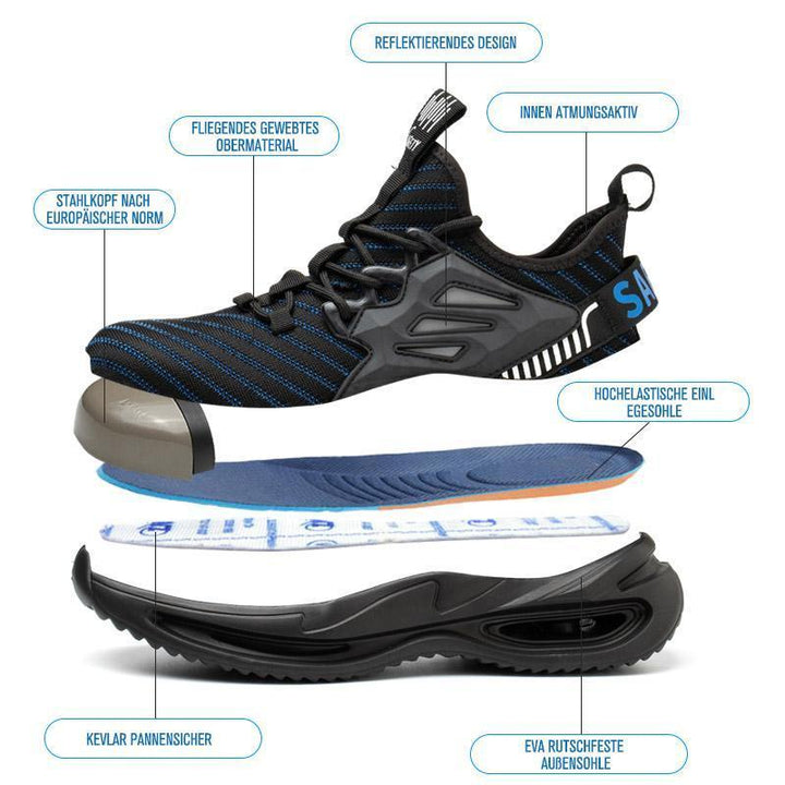 . Anti-Smash, Anti-Stitch, and Anti-Slip Safety Shoes EB