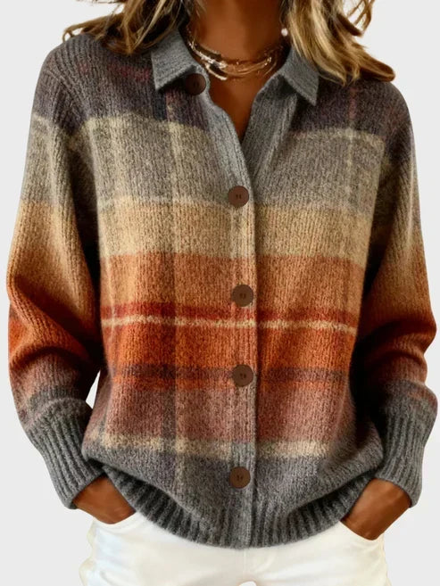 Bellatrixae Retro Plaid Cardigan - Elena Harper