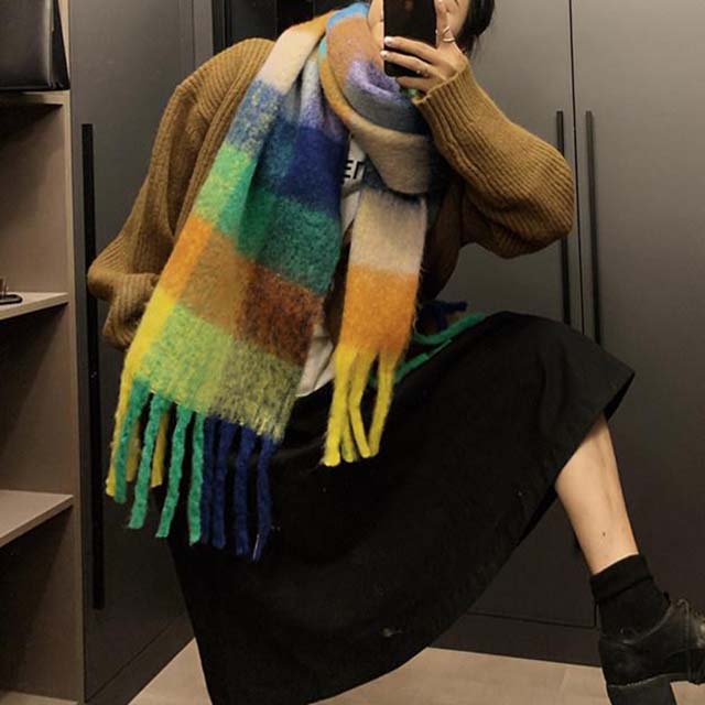 Warm Plaid Scarf