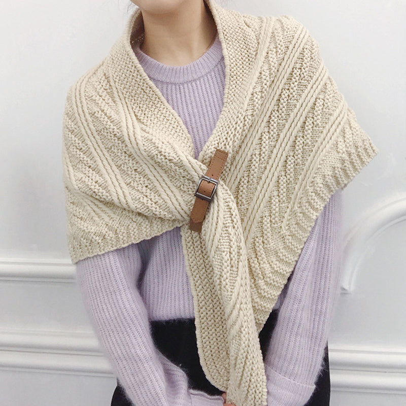 Solid Color Warm Shawl