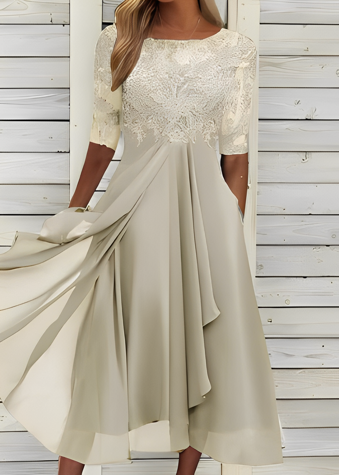 Colleen Elegant Short Lace Dress for Women - Elena Harper