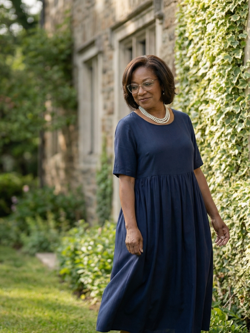 Ciren Simple Gather Midi Dress - Elena Harper