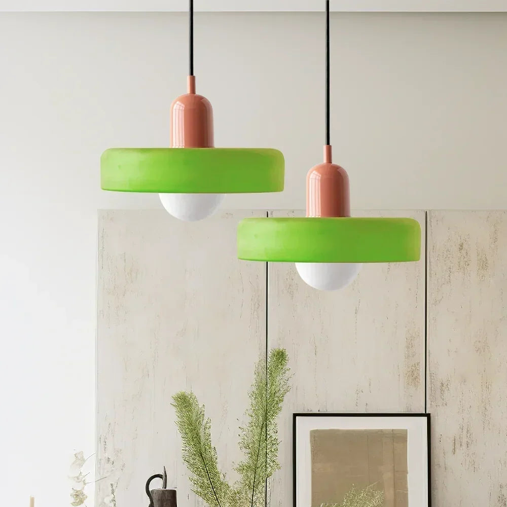 Bauhaus Stained Glass Pendant Lamp