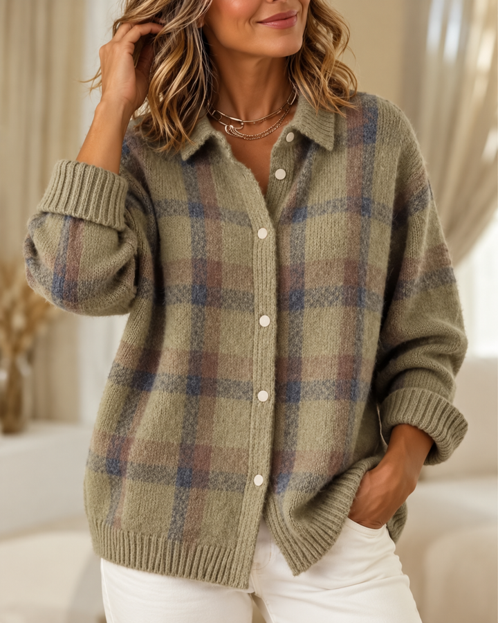 Vallerie™ | Comfortable Checked Knit Vest