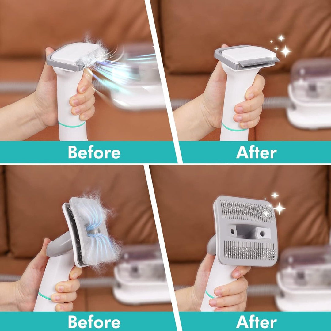 ShedVac Pro Pet Grooming Kit with Suction Function and Trimmer, view 5 - Elena Harper