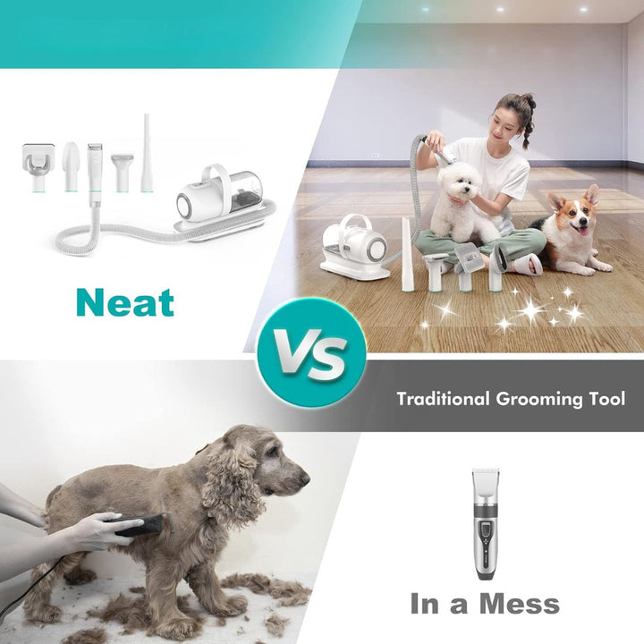 ShedVac Pro Pet Grooming Kit with Suction Function and Trimmer, view 6 - Elena Harper