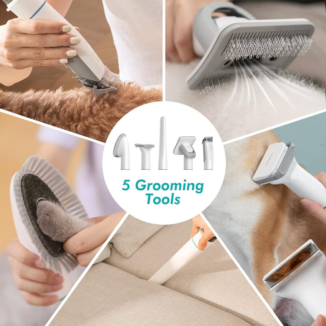 ShedVac Pro Pet Grooming Kit with Suction Function and Trimmer, view 9 - Elena Harper