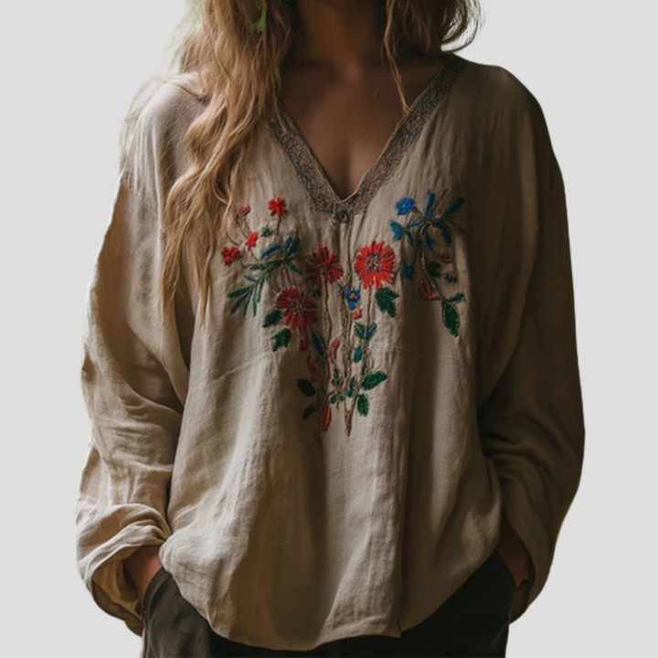 Embroidered Women's Blouse – Light and Refined