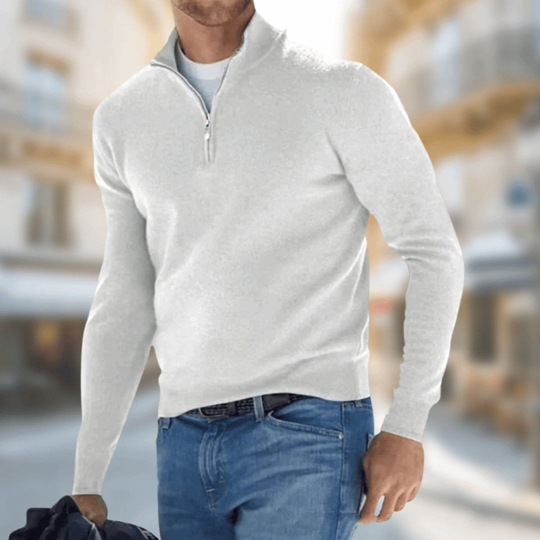 Sebastian | Lightweight Quarter-Zip Knit Sweater for Men