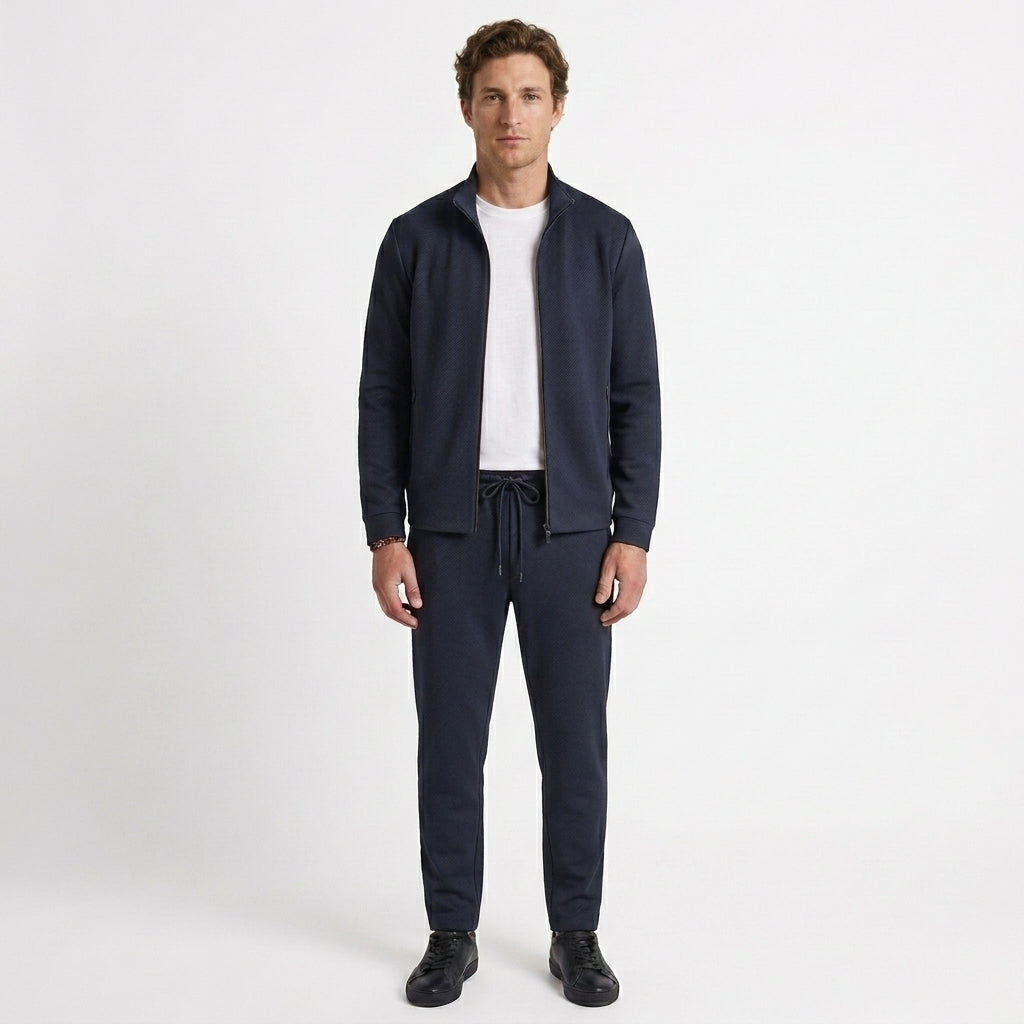 Casual Zip-Up Structured Cut Set