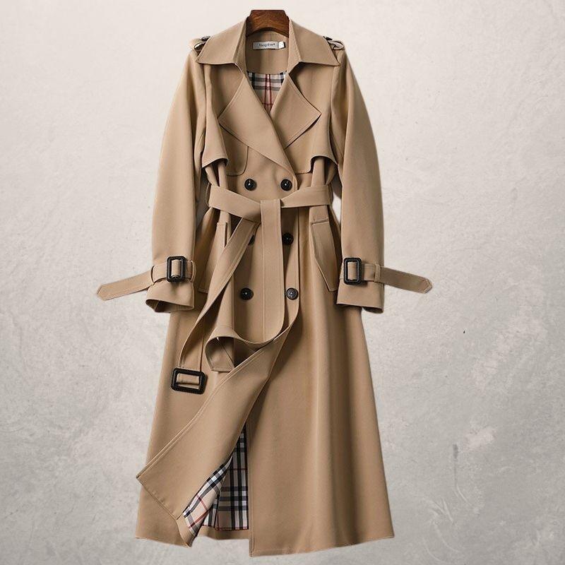 Women's Double Breasted Trench Coat - Timeless & Versatile Style