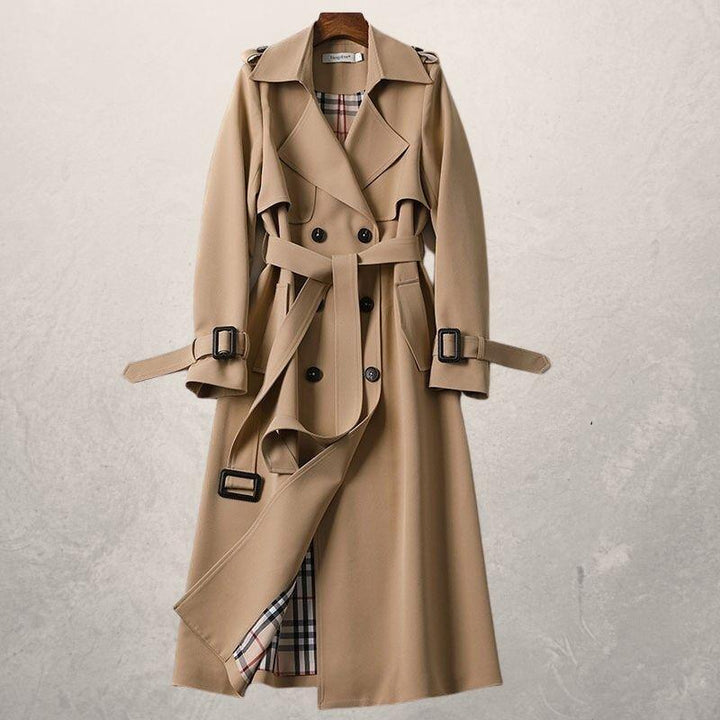 Women's Double Breasted Trench Coat - Timeless & Versatile Style